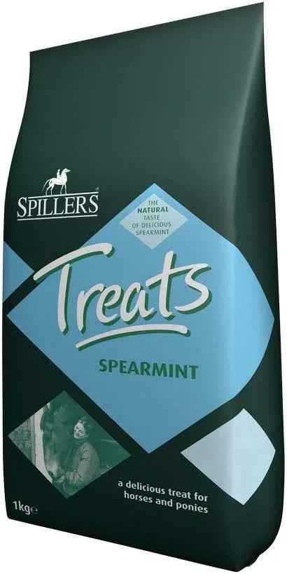 Spillers Spearmint Horse Treats 1kg bag, bite-sized mint flavoured treats for horses and ponies