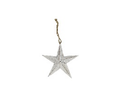 Star Hanging Dec Wood Sml