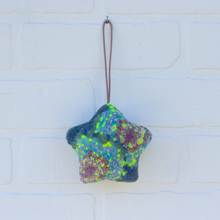 Star Puff Ornament | Pink + Blue