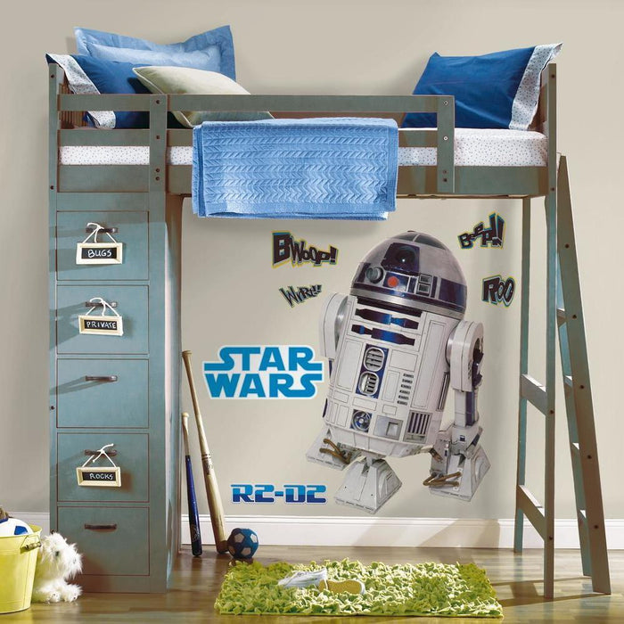 STAR WARS CLASSIC R2D2 PEEL & STICK GIANT WALL DECAL