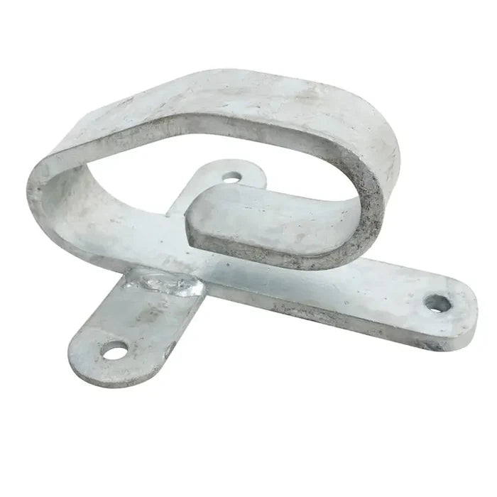 Stubbs spiral bucket hanger, a coiled steel hook that winds onto a stable bar
