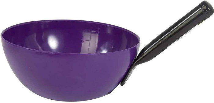 Stubbs S80 feed scoop viewed from the side, showing the steel handle fixing