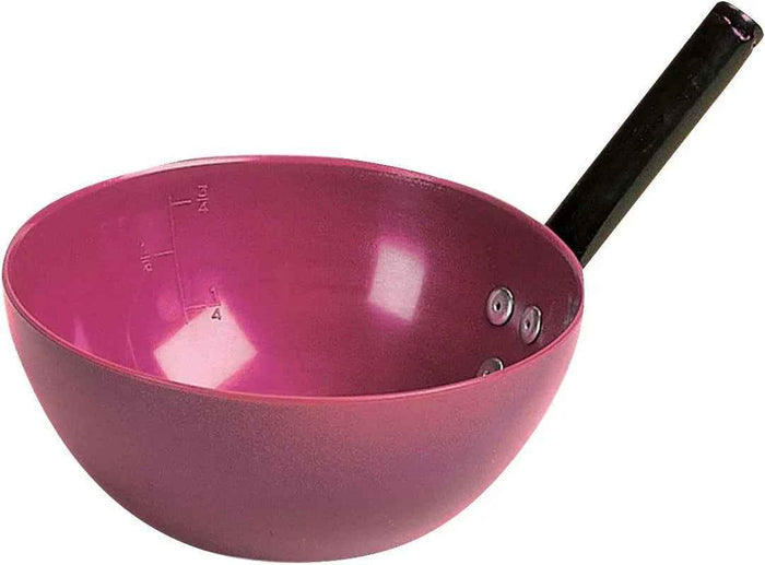 Stubbs S80 plastic feed scoop shown from above with the bowl and handle visible