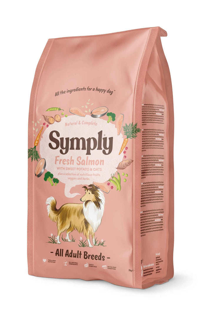 Symply Fresh Salmon and Sweet Potato adult dry dog food 2kg bag