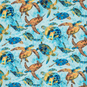 Table Runners & Placemats - Sea Turtles Cotton Calico