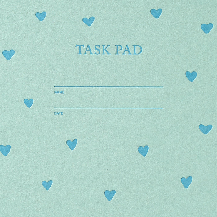 Task Pad Notebook - Blue Hearts
