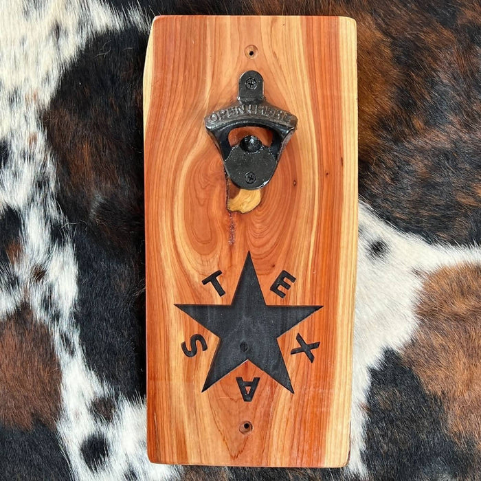 Texas Red Cedar Live Edge Bottle Opener