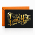 Thank You Black and Gold Foil Card