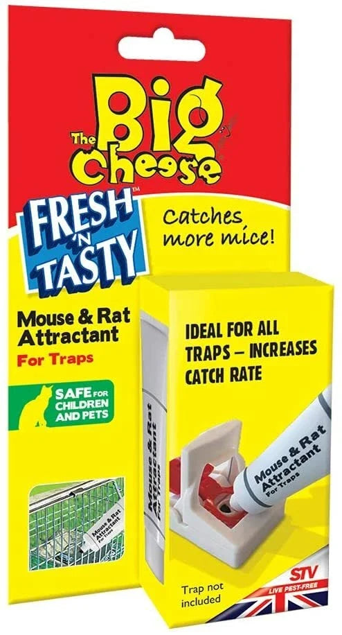 The Big Cheese Mouse & Rat Attractant 26g, a non-poisonous lure for traps and bait stations