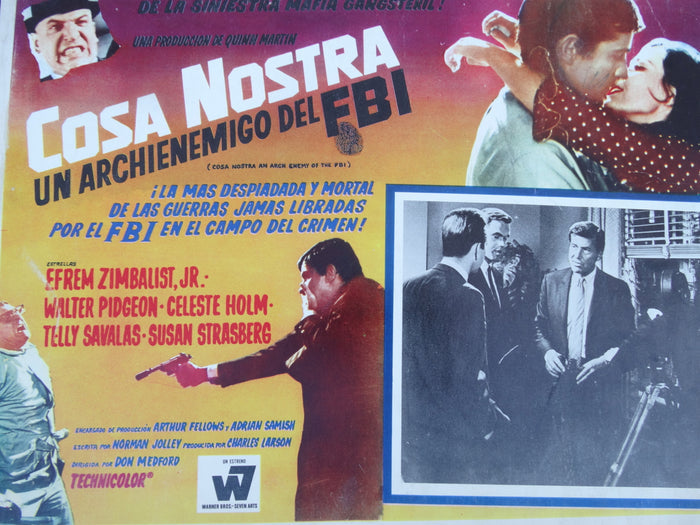 The F.B.I. (Cosa Nostra Un Archienemigo del FBI) Lobby Card 1967