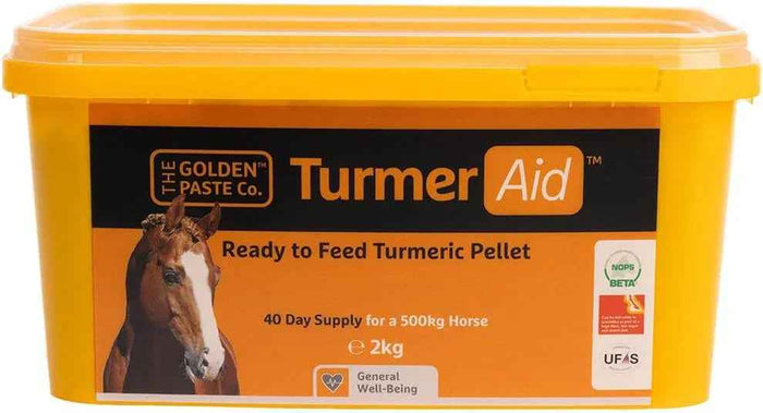 The Golden Paste Company TurmerAid complete turmeric pellets in a 2kg resealable pack