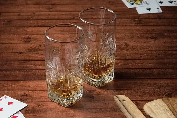 The Maren Handcut Highball Glass