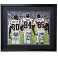 Three Deep Unsigned w/ Moss, Reed, Carter Professionally Framed 16x20 Rookie Card Display