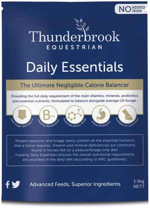 Thunderbrook Daily Essentials vitamin and mineral balancer in a 1.5kg tub