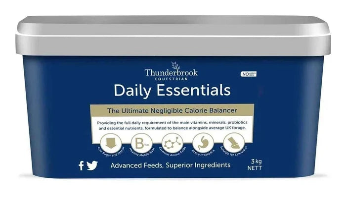 Thunderbrook Daily Essentials 3kg tub of vitamin and mineral balancer for horses and ponies