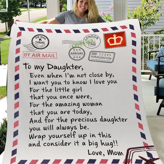 To My Daughter - Even When I'm -Love Dad Premium Mink Sherpa Blanket 50x60 SALE price $49.49 USD