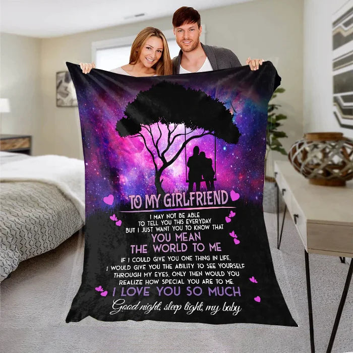 To My Girlfriend - I May Not Be Premium Mink Sherpa Blanket 50x60