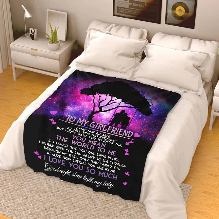 To My Girlfriend - I May Not Be Premium Mink Sherpa Blanket 50x60