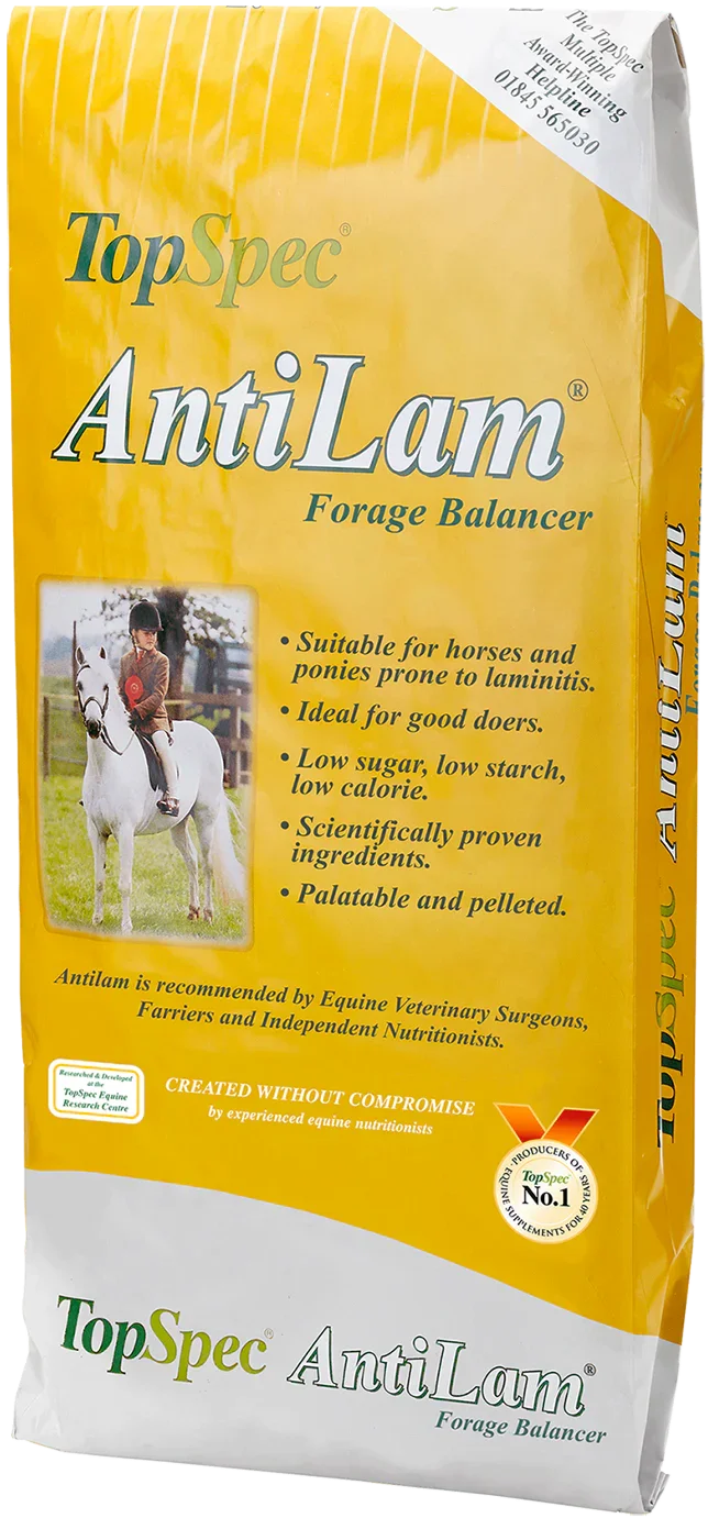 TopSpec AntiLam Forage Balancer 15kg sack, pelleted balancer for laminitis-prone horses
