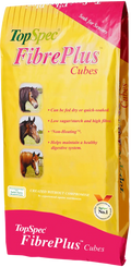 TopSpec FibrePlus Cubes 20kg bag of high fibre horse cubes, front of pack