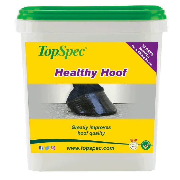 Further view of the TopSpec Healthy Hoof 3kg tub showing the pack from another angle