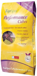 TopSpec Performance Cubes 20kg bag of cereal-grain-free horse cubes, front of pack
