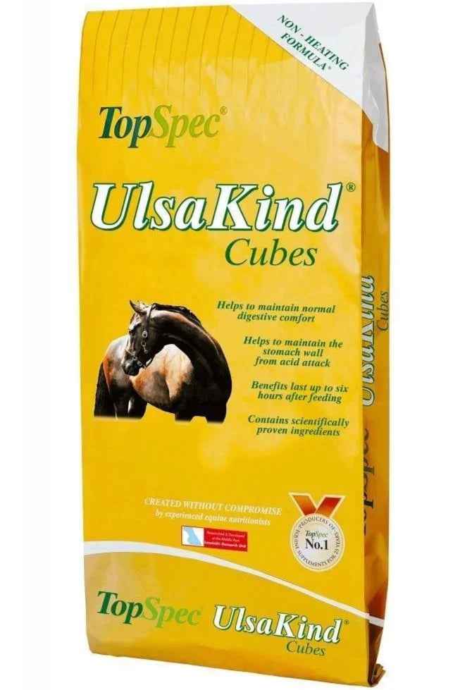TopSpec UlsaKind Cubes 20kg bag of cereal-grain-free conditioning cubes for horses