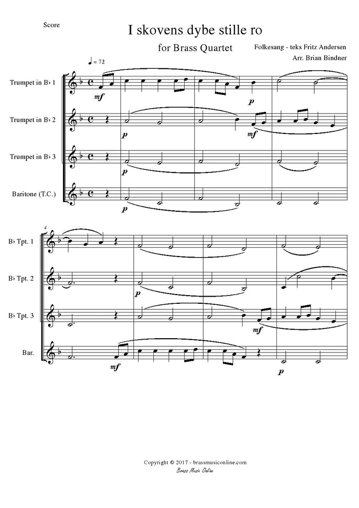 Trad. - I Skovens dybe, stille ro - Brass Quartet
