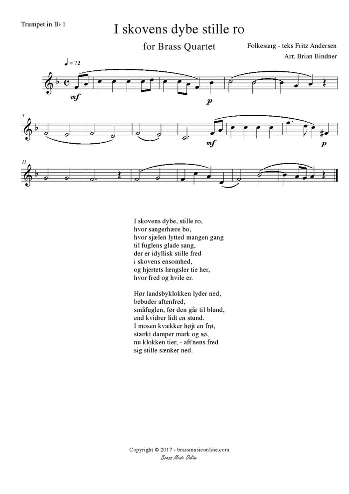 Trad. - I Skovens dybe, stille ro - Brass Quartet