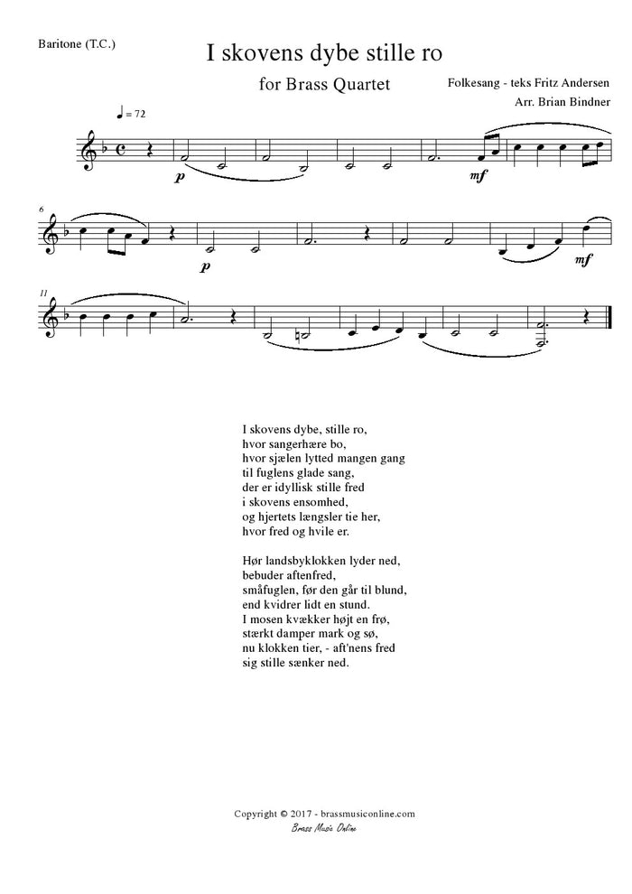 Trad. - I Skovens dybe, stille ro - Brass Quartet