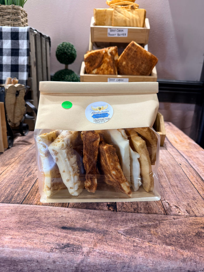 VARIETY BEEF CHEEK CHIP BAG - Nickel City Pet Pantry