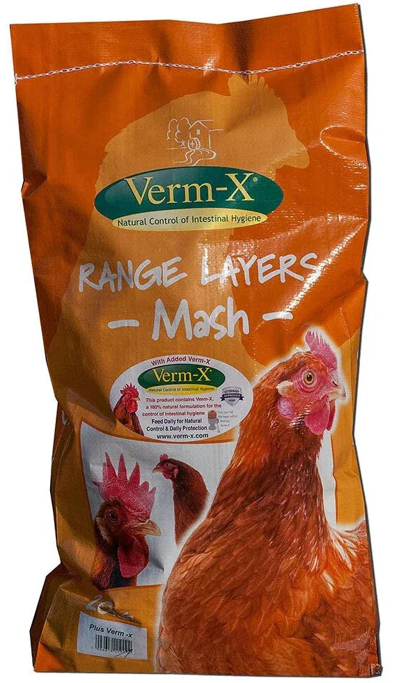 Copdock Mill Range Layers Mash with Verm-X, 20kg bag of complete ground poultry feed