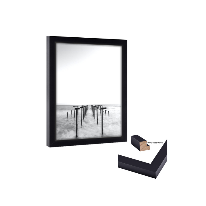 9x12 PIcture Frame Black Wood 9x12 Picture or poster print