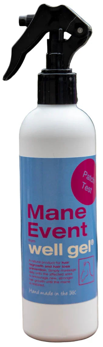 Well Gel Mane Event 225g white spray bottle of coconut oil mane and tail spray for horses