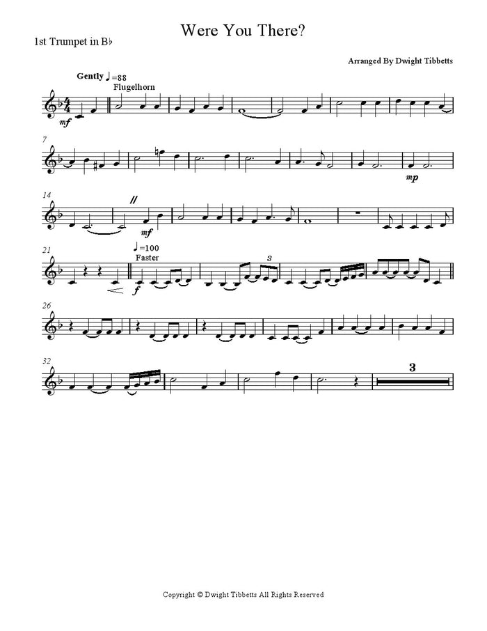 Were You There - Brass Quintet