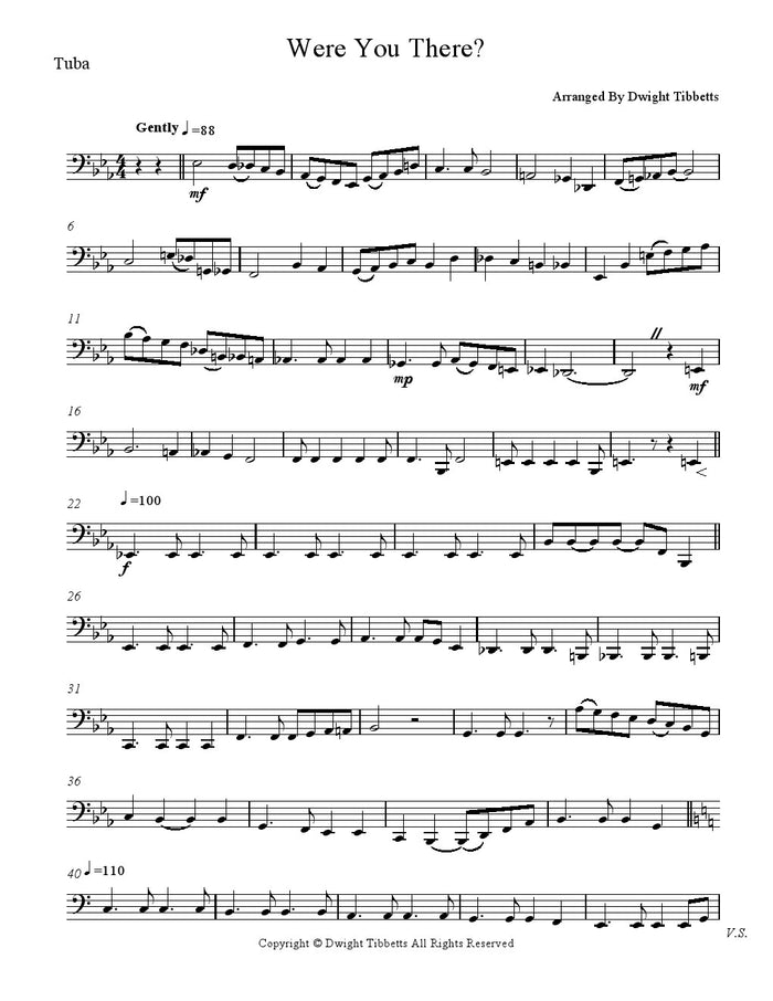 Were You There - Brass Quintet