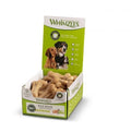 Whimzees Rice Bone dental dog chews, the grooved bone-shaped chew supplied in bulk boxes