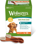 Whimzees Toothbrush dental dog chews as supplied in the box of 30