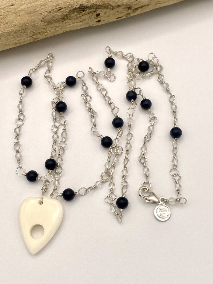 White Planchette Pendant Necklace