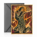 Wood Folding Card - Dinomite