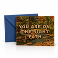 Wood Folding Card - Right Path