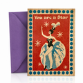 Wood Folding Card - Star Birthday Dancer