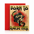 Wood Folding Card -Raise Hell