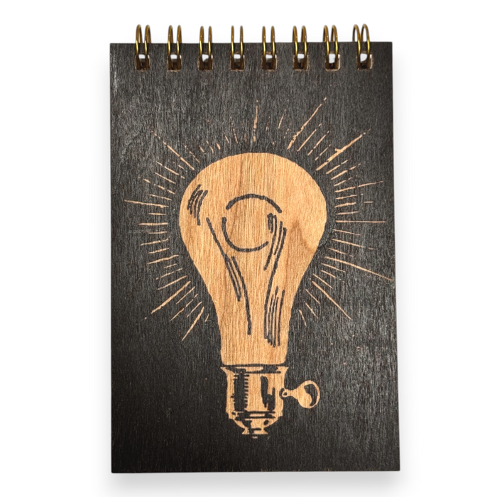 Wood Notepad Lightbulb