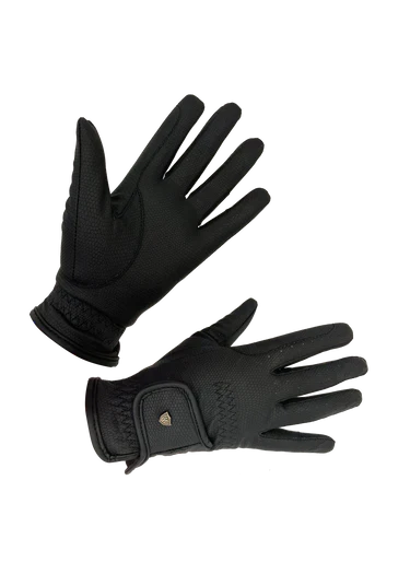Woof Wear Competition Glove in black, size 7, REINTEX Pro microfibre palm