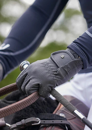 Woof Wear Competition Glove in black, size 7, further view of the synthetic leather back