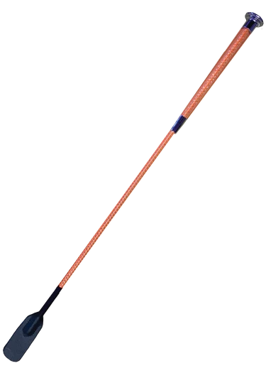 Woof Wear Gel Fusion riding whip in hi vis orange, 60cm fibreglass shaft with translucent gel handle