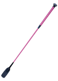 Woof Wear Gel Fusion riding whip in hi vis pink, 60cm with translucent gel handle and leather flapper