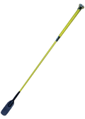 Woof Wear Gel Fusion riding whip in hi vis yellow, 60cm with gel grip and real leather flapper