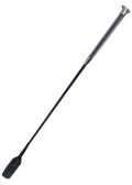 Woof Wear Gel Fusion riding whip in navy blue, 60cm with gel grip and leather flapper